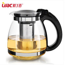 Lilac Glass Teapot Large Capacity Flower Teapot Stainless Steel Filter Bubble Teapot