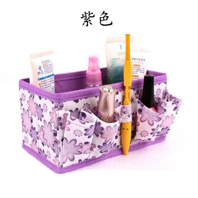 Cosmetics containing box Folding Unwoven Fabric Containing Basket Home Finishing Small Box Tabletop Debris Box
