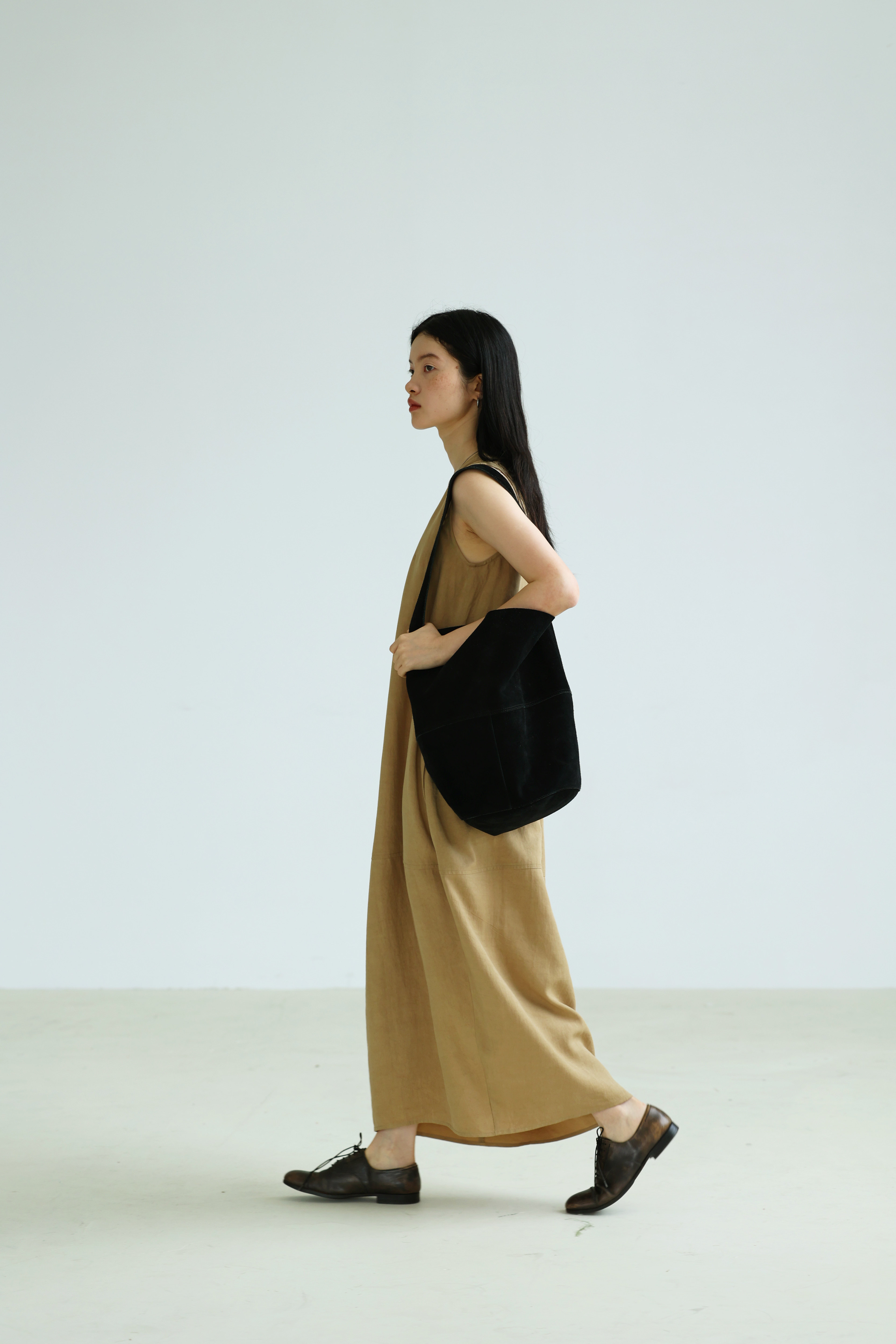 3rd tencel dress три дня зал импортный итальянский натуральный шелк +Конопля воздушный шар жилет юбка двухцветный входить 