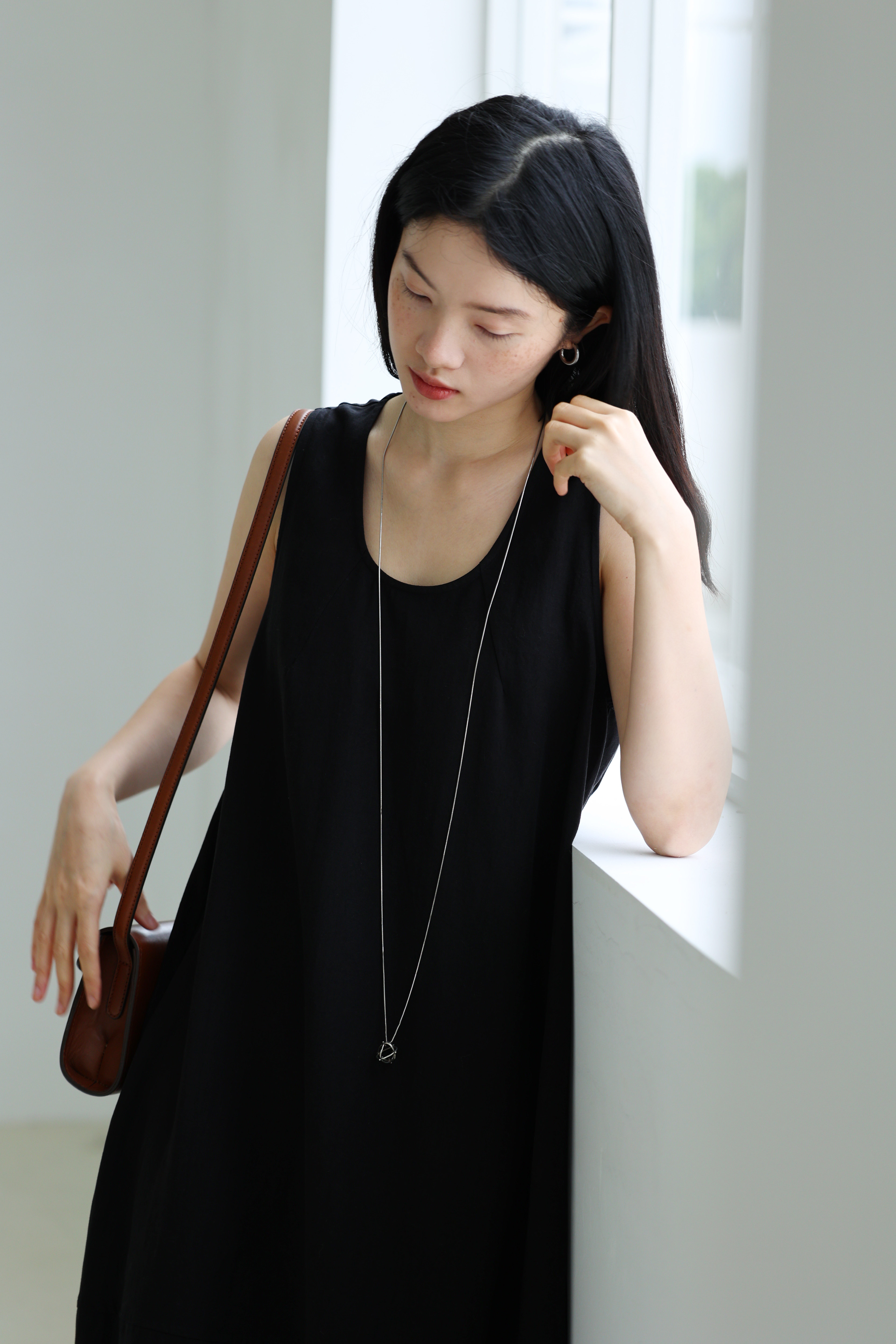 3rd tencel dress три дня зал импортный итальянский натуральный шелк +Конопля воздушный шар жилет юбка двухцветный входить 