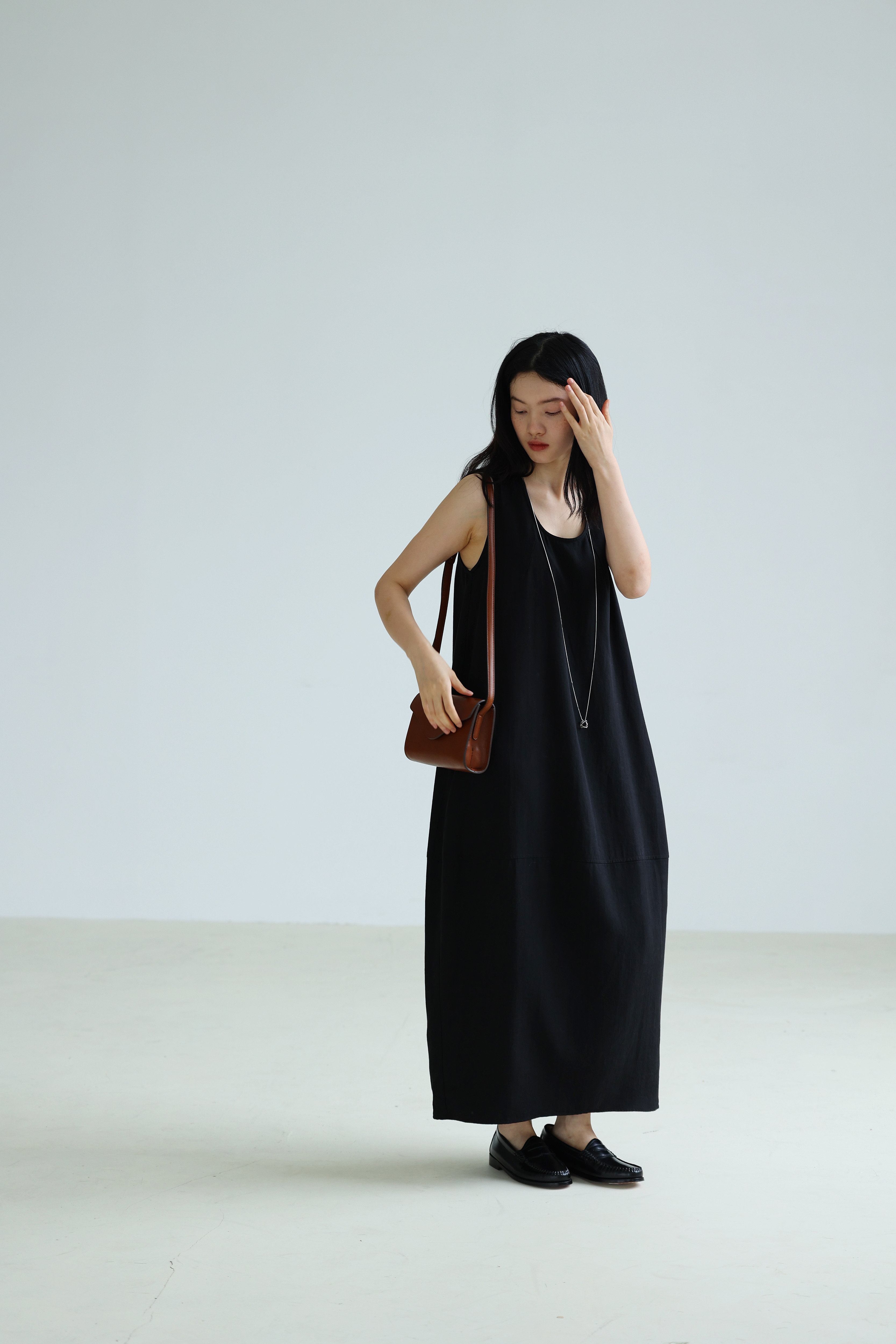 3rd tencel dress три дня зал импортный итальянский натуральный шелк +Конопля воздушный шар жилет юбка двухцветный входить 