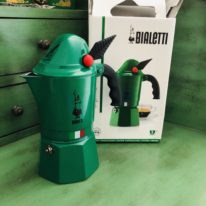 [Official Genuine Product] Italian Bialetti Moka Pot Italian Coffee Maker Limited Edition Green Corps