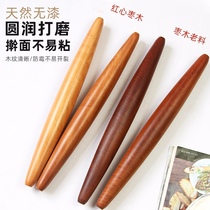 Two-headed red jujube rolling pin solid wood rolling noodle roasting fish belly rolling noodle drum belly rolling pin jujube kernel rolling stick