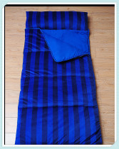 Foreign trade sample blue double-sided velvet fabric printed striped childrens baby winter sleeping bag anti-kicking quilt 67X167