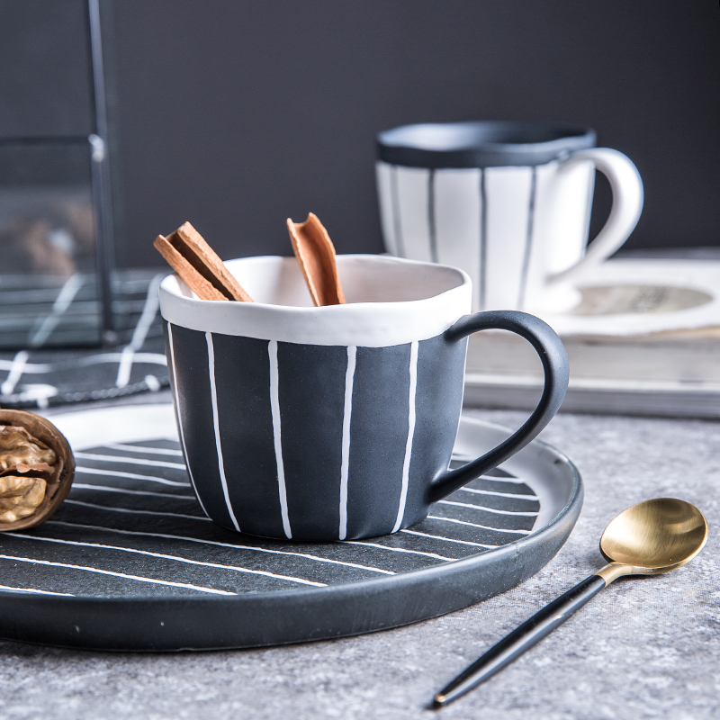 Ceramic cup keller cup creative contracted move Japanese - style breakfast cup of milk tea cup milk cup coffee cup