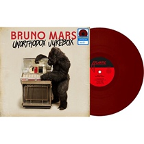 Spot Bruno Mars Unorthodox Jukebox dark red color glue LP vinyl record