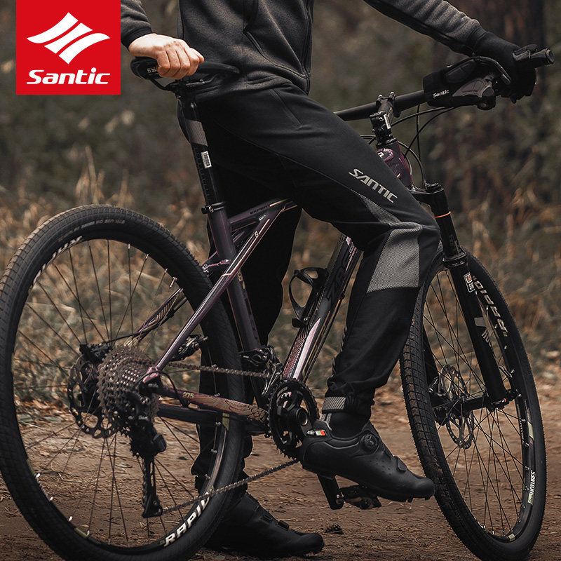 Santic Sen Getaway 19 Autumn Winter Riding Pants Long Pants Road Gear Grip Suede No Cushion Casual Warm Pants Man