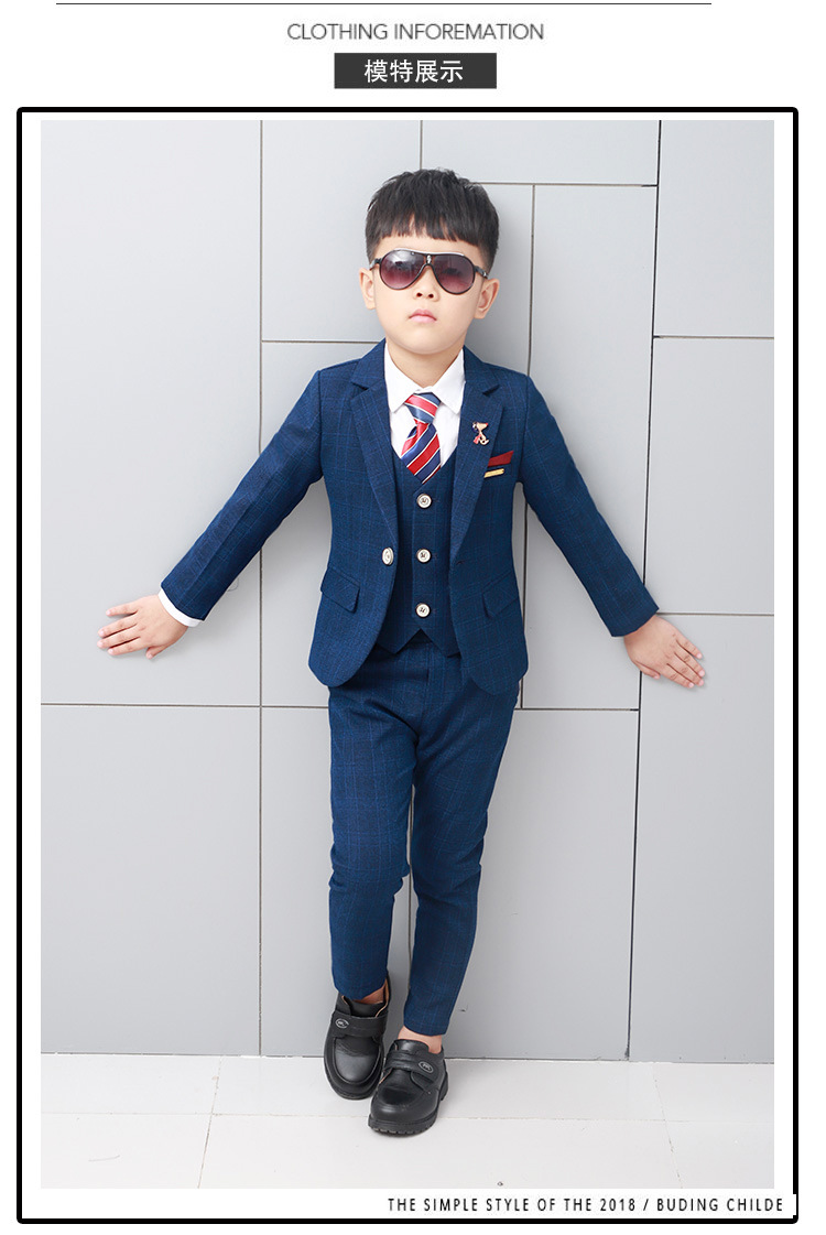Bộ đồ bé trai mùa thu mùa đông phù hợp với bé váy hoa bé gái phù hợp với áo vest ba mảnh cộng với trang phục nhung dày áo gile bé trai