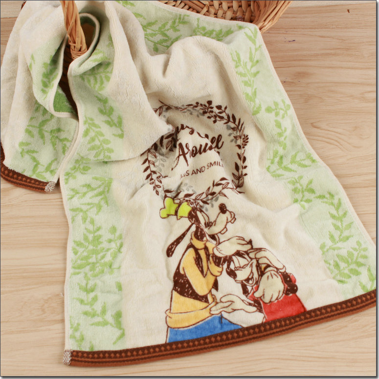New Recommended Japanese Surplus Pure Cotton Jacquard Couple and Family Cartoon Character Towels Featuring Stitch, Winnie the Pooh, and Mickey Mouse