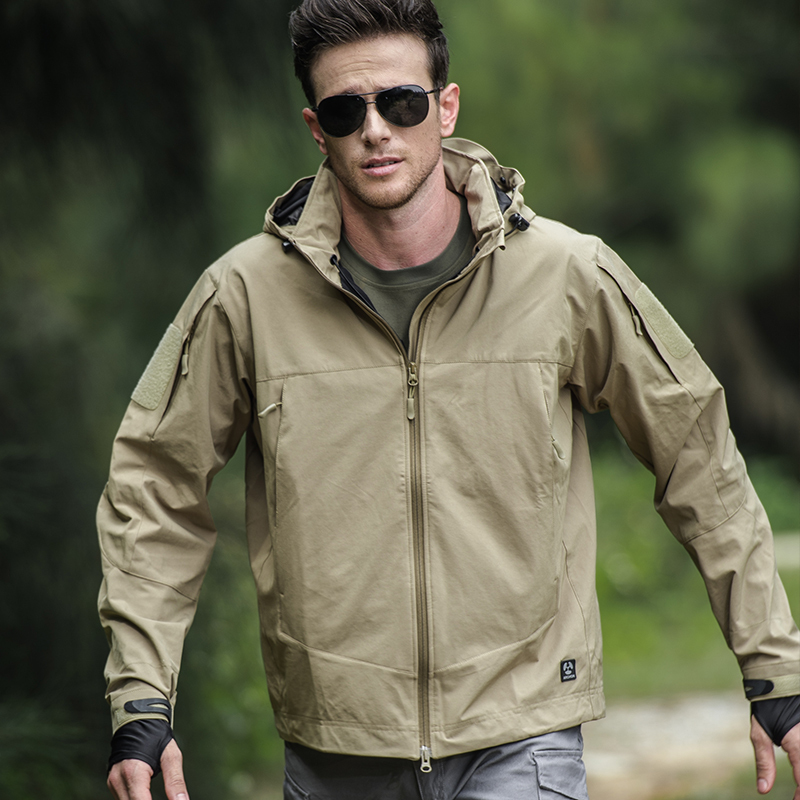 Archon Outdoor Jacket Men's Autumn and Winter Soft Shell Tactical Jacket Waterproof Windproof Breathable Warm Mountaineering Jacket