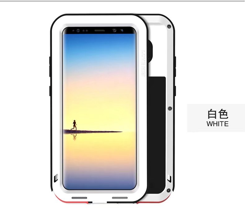 LOVE MEI Powerful Water Resistant Shockproof Aluminum Metal Heavy Duty Case Cover for Samsung Galaxy Note 8