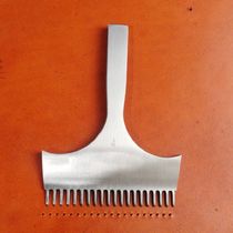 Handmade leather with perforated rhombus decapitated 15 teeth 20 teeth Multiple spacing teeth Inner polished stainless steel leather with DIY tool