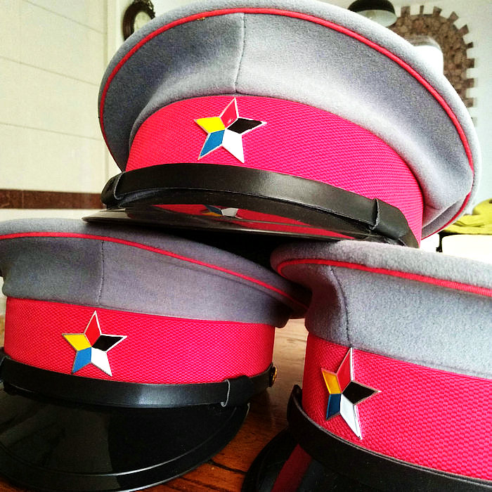 COS Animation Film and TV Stage Large cover Type nut Republic of China Northern Ocean Warlord Great Hat Hat of Resistance Against Japanese Grey Hair