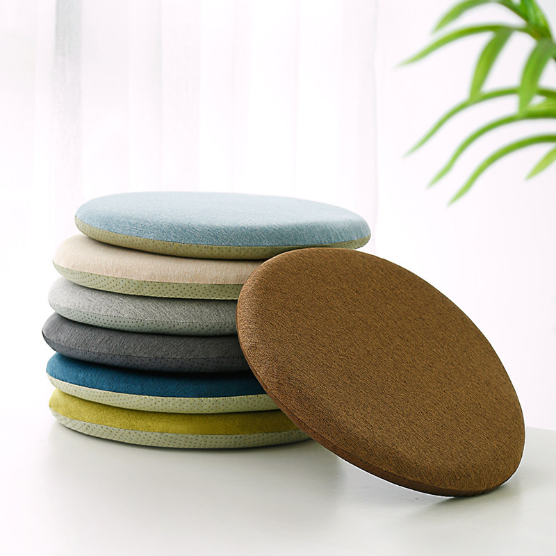 Round Memory Cotton Cushion Slow Rebound Thickening Round Chair Round Stool Cushion Round Seat Cushion Floating Window Round Cushion Ground Mat