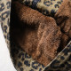 Wuge New Winter Clothes 2021 New Women's Korean Style Loose Large Hooded Leopard Print Spliced ​​​​Lamb Wool Cotton Coat Jacket for Women