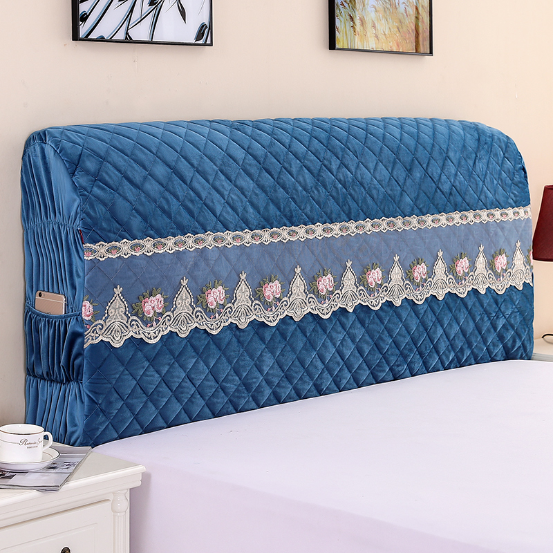 Thickened Anticollision Hairpin Cotton all-bag headboard Double face fabric headboard Dust Cover Eurostyle Soft Bag Headboard Backrest Hood