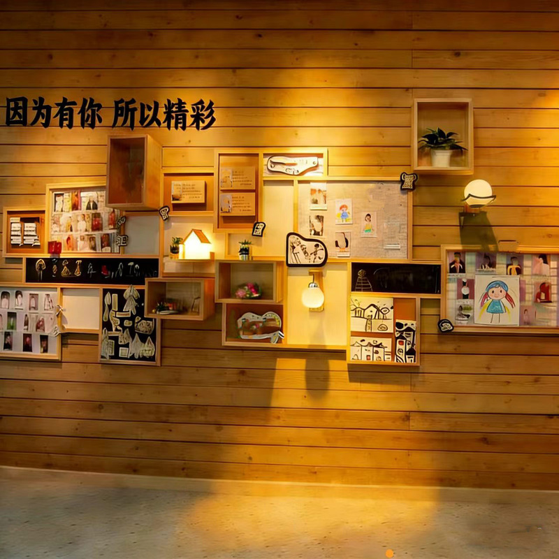 Kindergarten Environmental Innovation Theme Wall Decoration Painting Photo Wall Kidsren's Growth Record Book Photo Wall Corridor Photo Environmental Creation