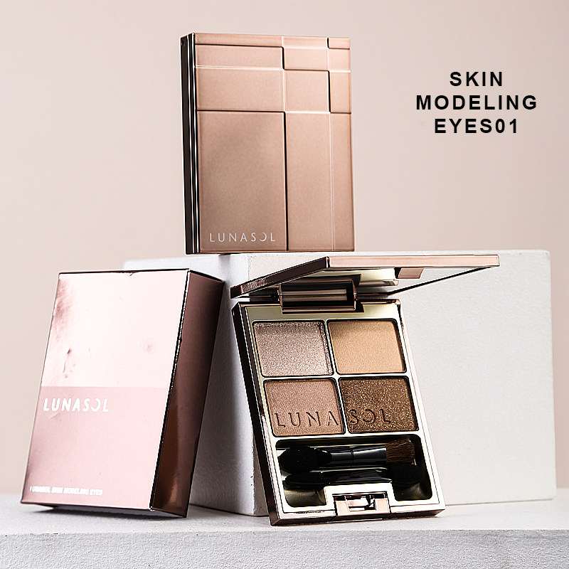 Lunasol day moon crystal with four-coloured eye shadow disc new version 01 cat-eye stone beige beige01