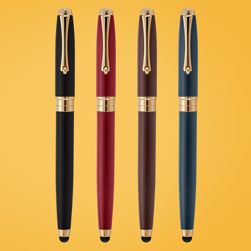 French Monterijiao Middle Student Pen Gift Box Calligraphy Practice Hard Pen Metal Iridium Pen Fashion Suction Ink Frost Pen
