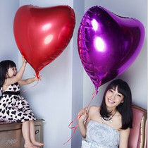  24-inch peach heart-shaped aluminum film balloon childrens baby birthday party event layout wedding wedding room decoration supplies