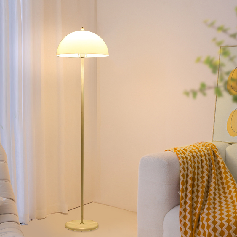 Second-Hand Ins Cream-Style Floor Lamp Danish Bud Lamp French-Style Living Room Bedroom Bedside Standing Lamp Internet Celebrity Atmosphere Lamp