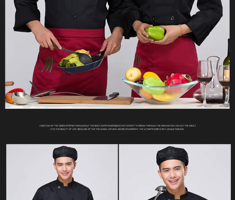 Uniforme de cuisinier en polyester - Ref 1910568 Image 17