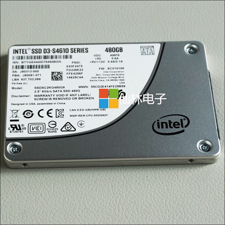Intel Intel S4610 480G Enterprise SSD SSDSC2KG480G801