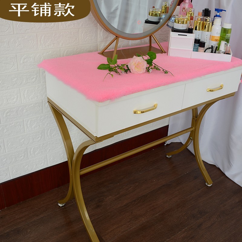 Giả thỏ lông bàn trang điểm mat ngắn sang trọng bàn trang điểm lông ghế phân ghế đệm đầu giày túi rack rack quầy - Ghế đệm / đệm Sofa đệm ghế gỗ đẹp