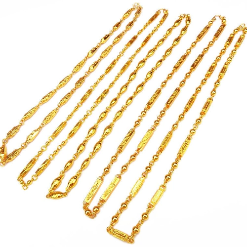 Аксессуар, мужское золотое ожерелье с косичкой