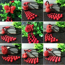 Explosive evil cinnabar sweater chain long female pendant retro Joker accessories necklace pendant ethnic style jewelry