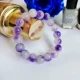 Браслет из фиолетового и белого агата