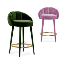 Modern light luxury simple creative bar chair high foot island table chair Nordic Wood custom fabric bar chair