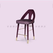 Nordic solid wood bar chair bar chair bar stool American simple high foot bar stool bar chair front bench chair high chair