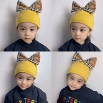 Autumn and Winter Baby Super Large Butterfly Jet Head Cap Pure Cotton Baby Hood Newborn Dome Cap Warm Cap