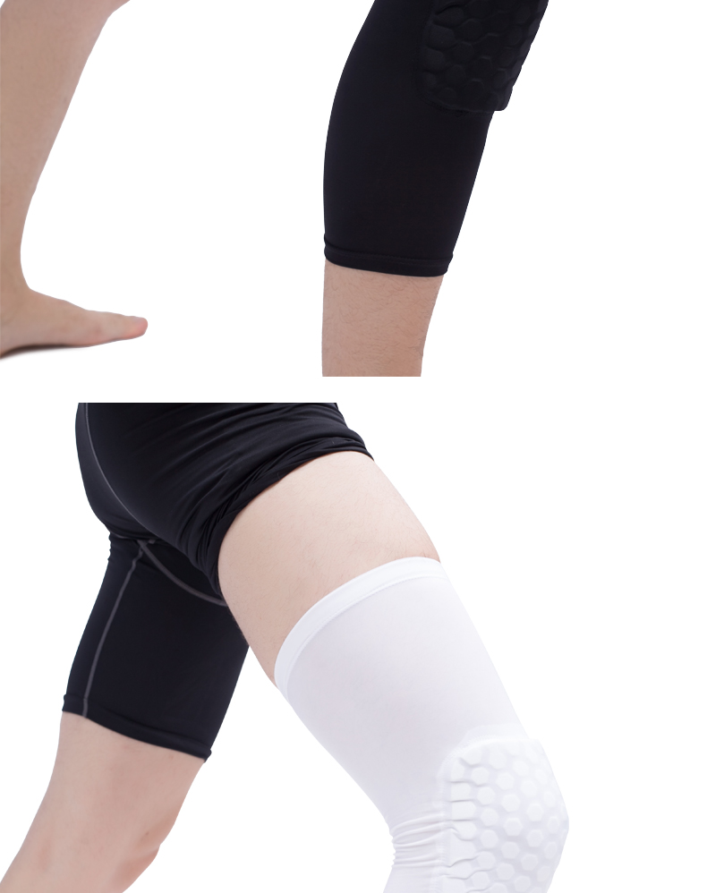 Laimei tổ ong chống va chạm miếng đệm đầu gối mùa hè dài xà cạp bảo vệ nam và nữ ngoài trời chạy đào tạo bóng rổ thiết bị bảo vệ - Dụng cụ thể thao bó gối tập gym