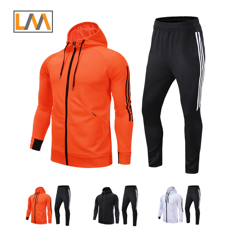 New long sleeve football training suit for men's autumn and winter coats Costume Ensemble Purchase customized Long sleeves Team Uniforms Jersey