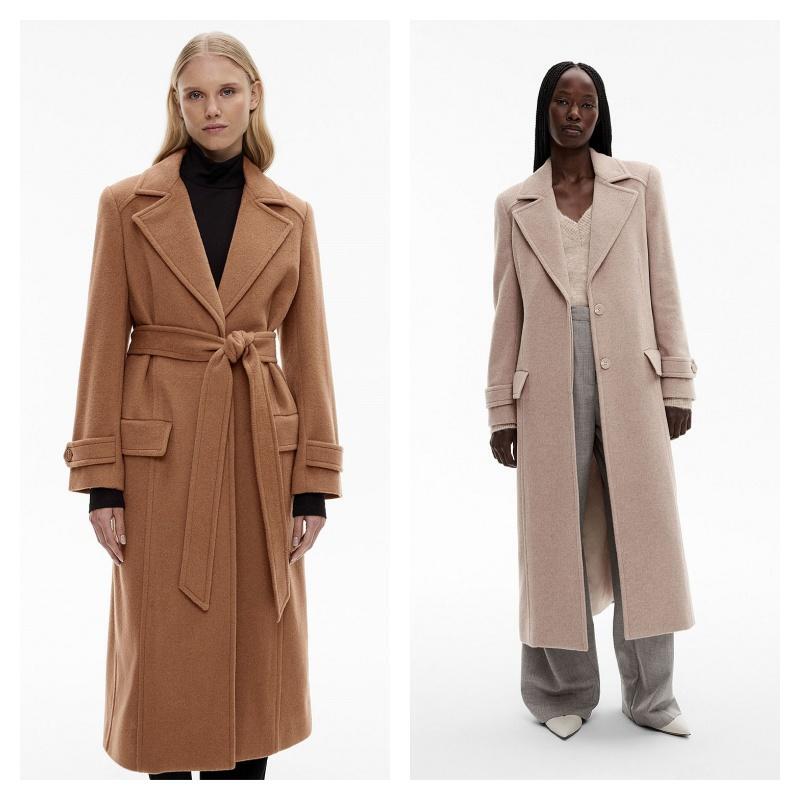 Australian Single-Layer Long Wool and Cashmere Coat for Women, Available in Large Sizes Australian Single-Layer Long Wool and Cashmere Coat for Women, Available in Large Sizes