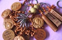 Wooden keychain pendant creative cute small gift