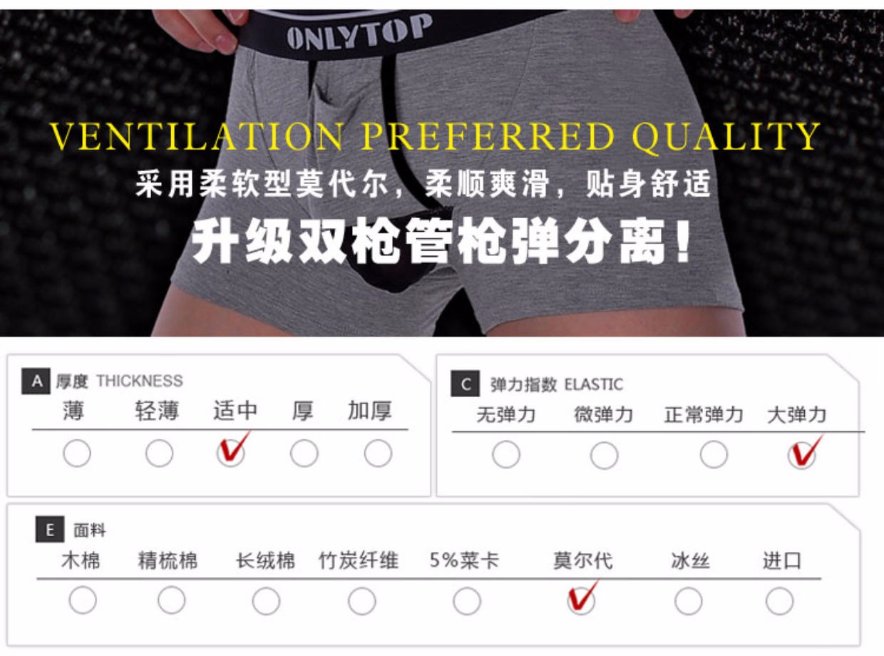 Nam túi bìu túi cremaster ống đồ lót U súng lồi tách hơi sức khỏe sáng tạo thanh niên boyshort quần sịp lưới