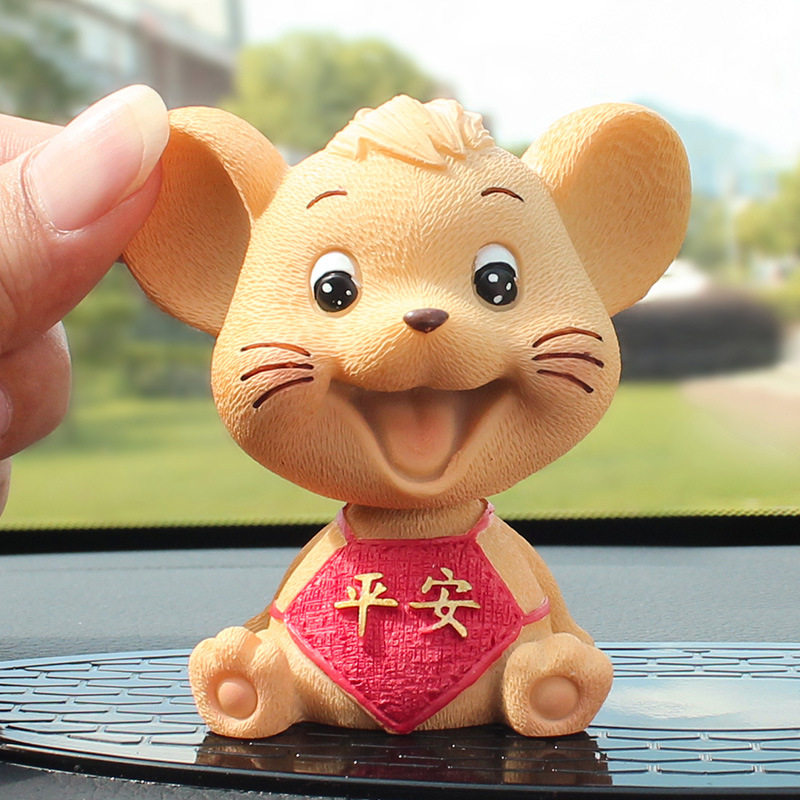 Net red car ornaments personality shake head doll silly cute mouse car supplies book men and women car decoration