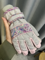 Ski gloves ladies winter warm plus velvet thick anti-slip touch screen riding electric car outdoor travel wind and cold