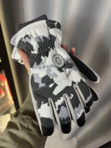 Winter ski sports gloves mens cotton thickened riding electric car anti-wind and cold anti-splashing water non-slip touch screen outdoor