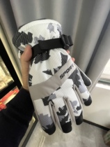 Winter mens ski gloves sports outdoor travel motorcycle riding thickened cotton non-slip touch screen to keep warm and cold