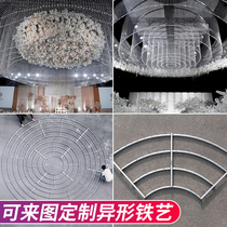 Crystal pineapple beads ceiling Ferris wheel ring iron art five-layer ring decoration wedding arrangement wedding props supplies