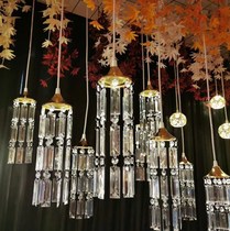 Wedding and wedding hall LED Crystal column chandelier indoor props new stage layout lanterns window decorative lights