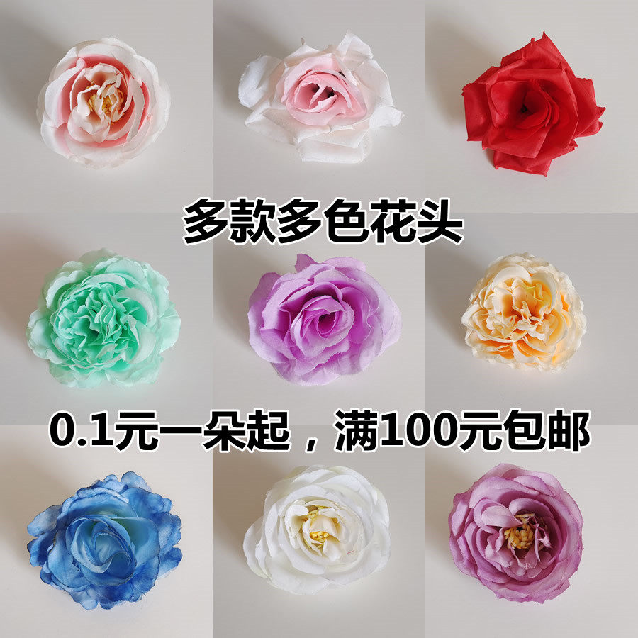 Simulation Rose Flower Head Fake Rose Flowers Dole Wedding Flowers Wall Arches Fake Flowers Handmade Diy Silk Flower Props Decorate Flowers