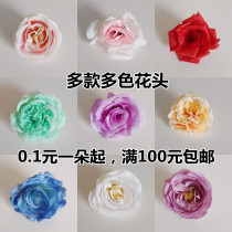 Simulation Rose head fake rose flower wedding flower wall arch fake flower handmade diy silk flower props decorative flower