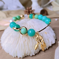 Wind Journalist original niche design natural pearl Tianhe phosphite blue moonlight transfer bracelet