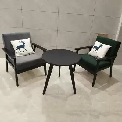 Balcony small table and chair three-piece coffee table combination modern simple bedroom leisure Nordic creative Net red one table and two chairs