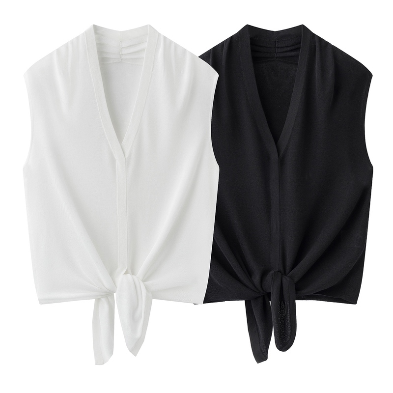Ainuosi Official Flagship Store 2026 Summer New Style Sleeveless Loose V-Neck Shirt Women's Top Br802140